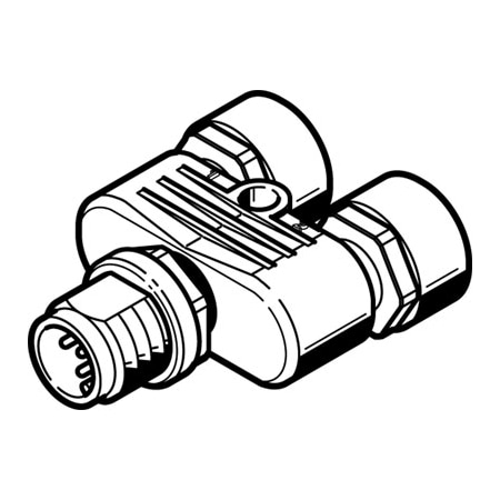 Festo Push-In T-Connector NEDU-L2R1-V8-M12G5-M12G5 NEDU-L2R1-V8-M12G5-M12G5
